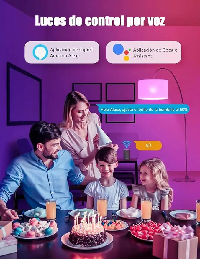 ELEADSOUQ Smart Bulbs Wifi Alexa Rgbcw Colors App Control