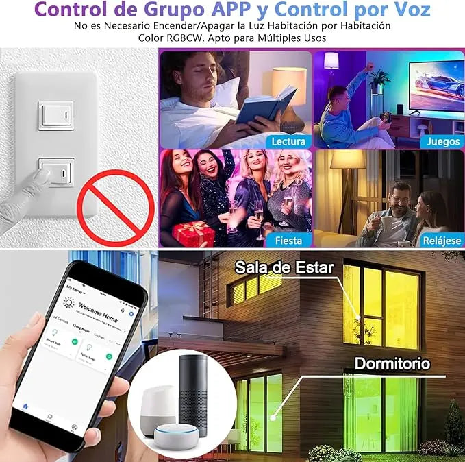 ELEADSOUQ Smart Bulbs Wifi Alexa Rgbcw Colors App Control