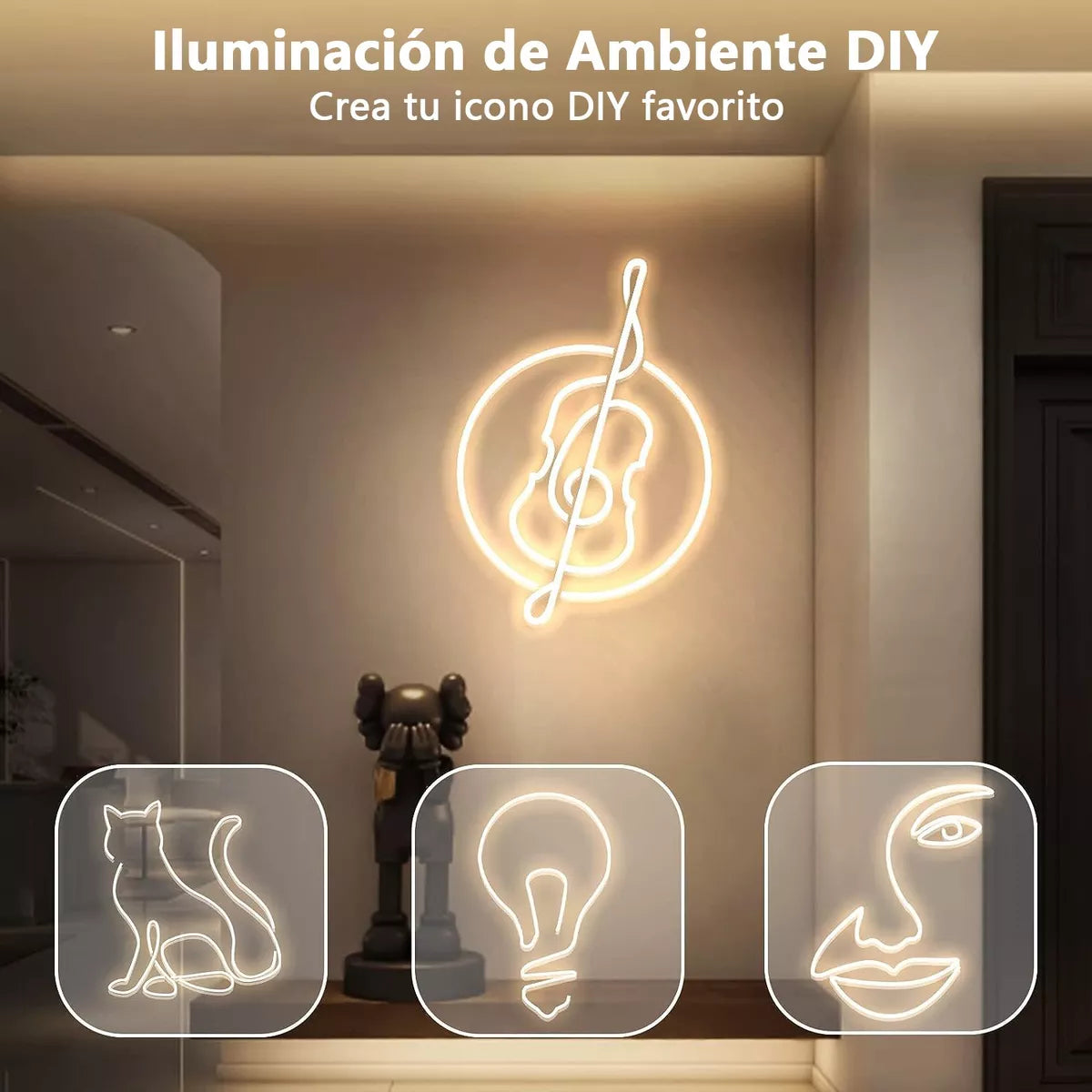 ELEADSOUQ Impermeable Neón Led Tira De Luz Rgbw Flexible Cadena Luces