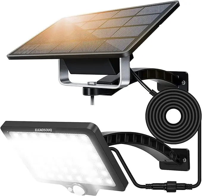 ELEADSOUQ Potente luz solar para exteriores de 5500 mAh