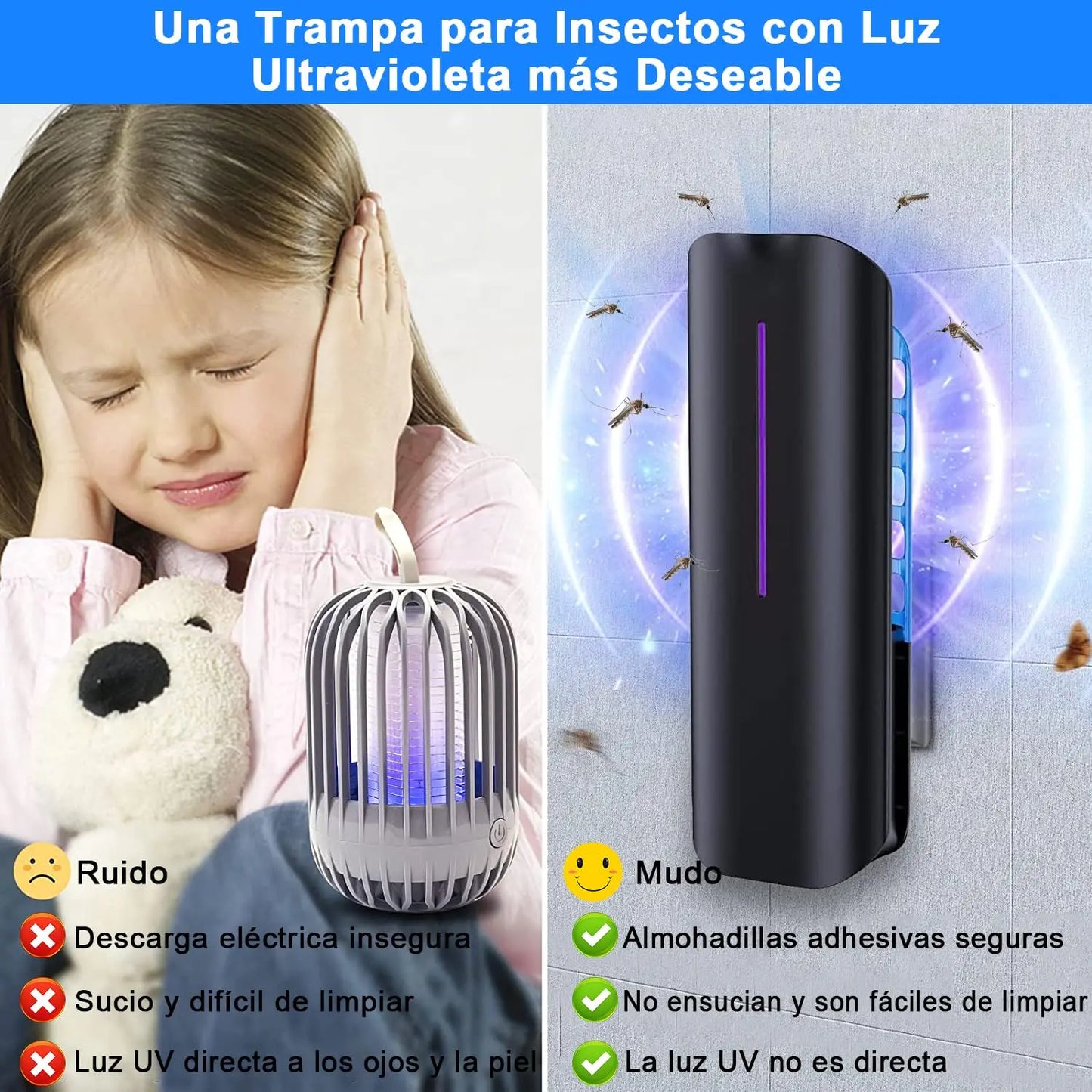 ELEDASOUQ Insecticida eléctrico de 9 W