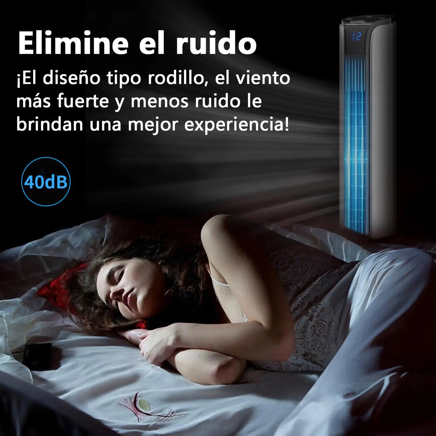 ELEADSOUQ Ventilador de torre con control remoto