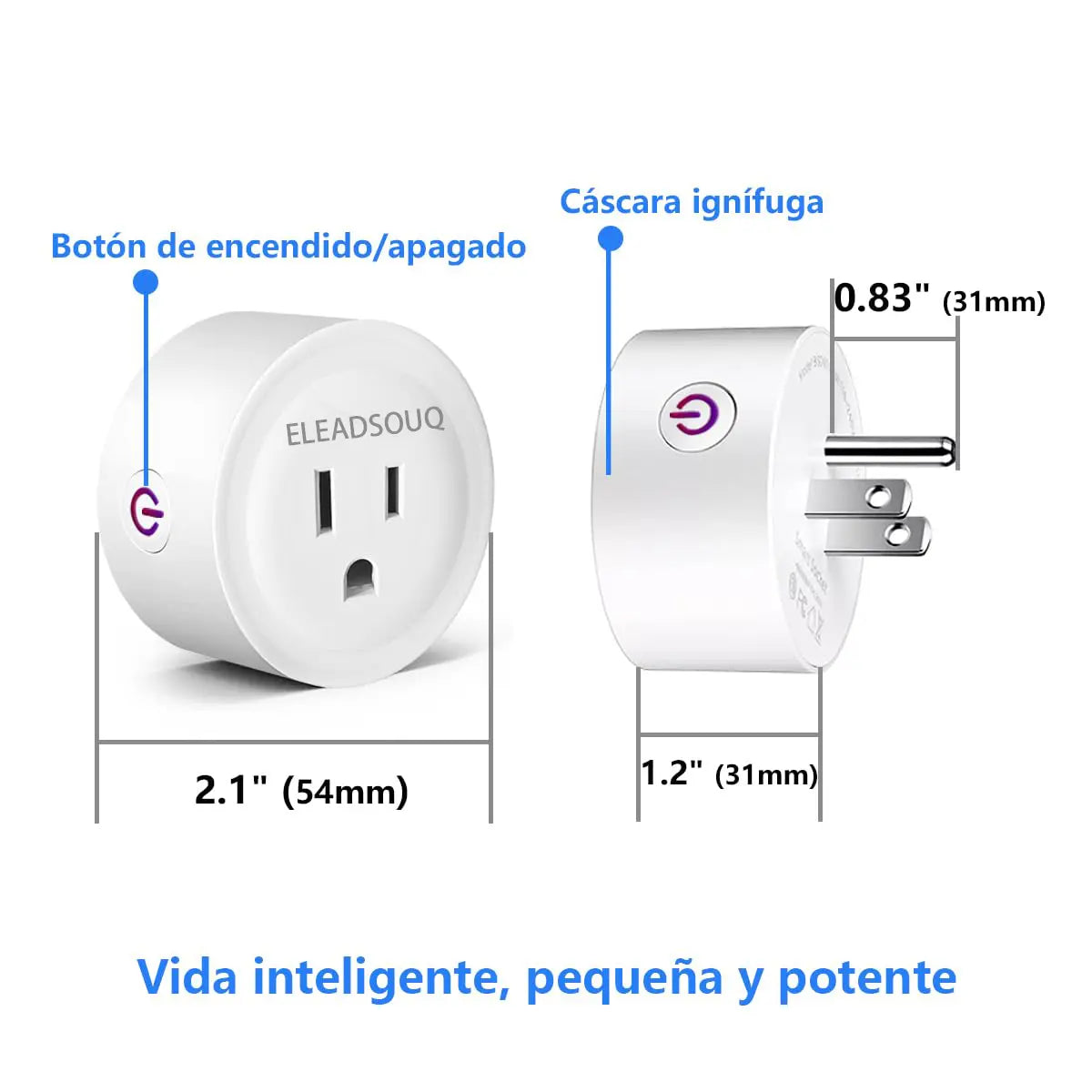 Minienchufe inteligente con Bluetooth multifunción para el hogar ELEADSOUQ