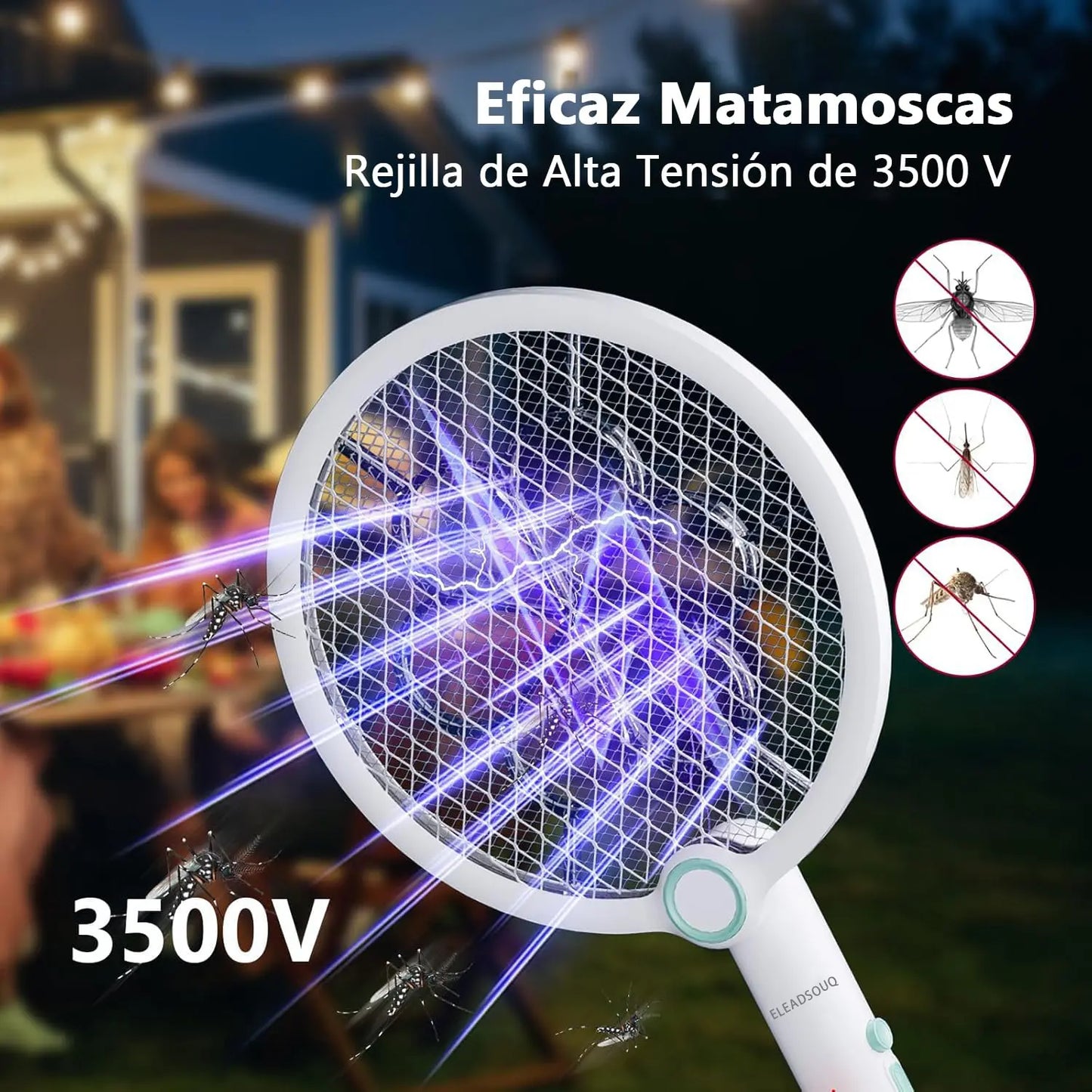 ELEADSOUQ 2.1 Ahuyentadores de mosquitos eléctricos plegables