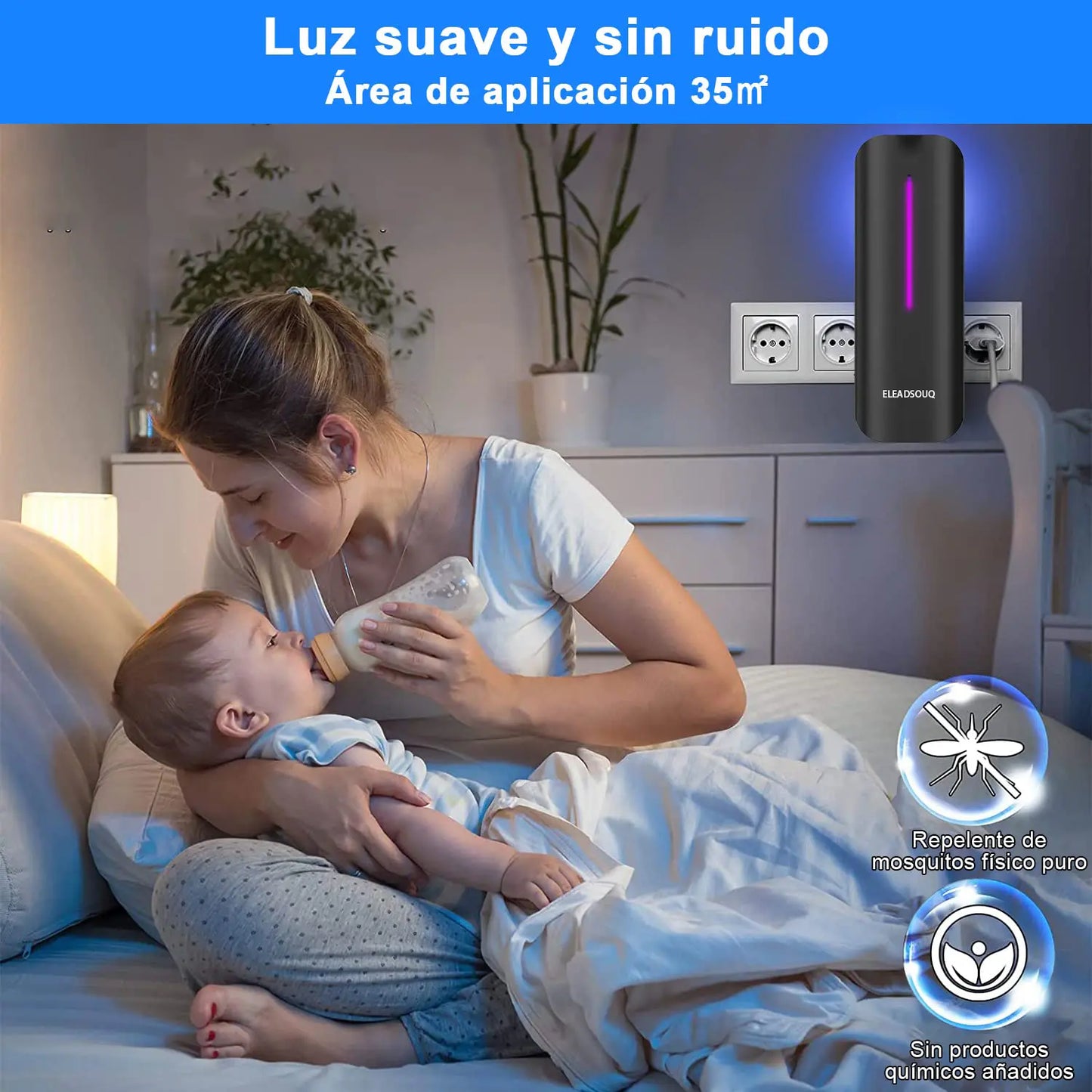 ELEDASOUQ Insecticida eléctrico de 9 W