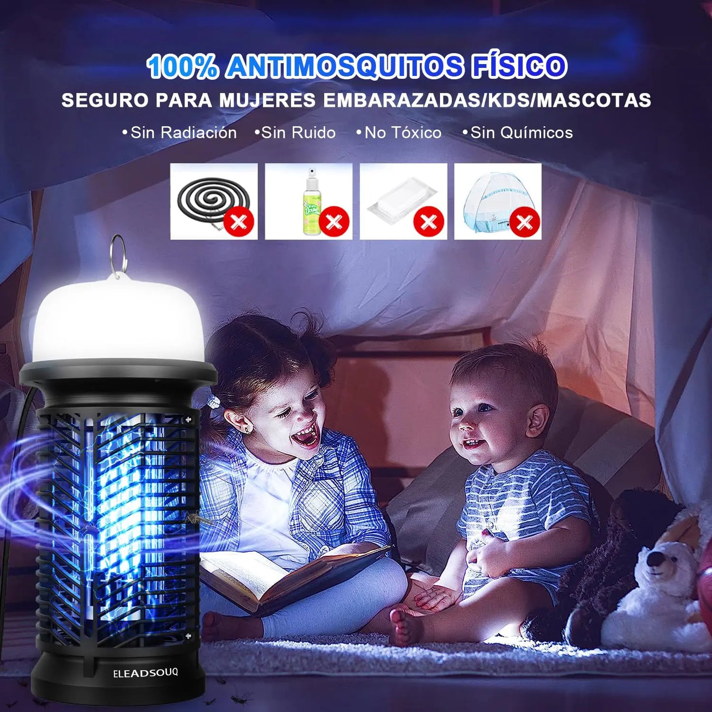 ELEADSOUQ Lámpara LED eléctrica antimosquitos de 20 W
