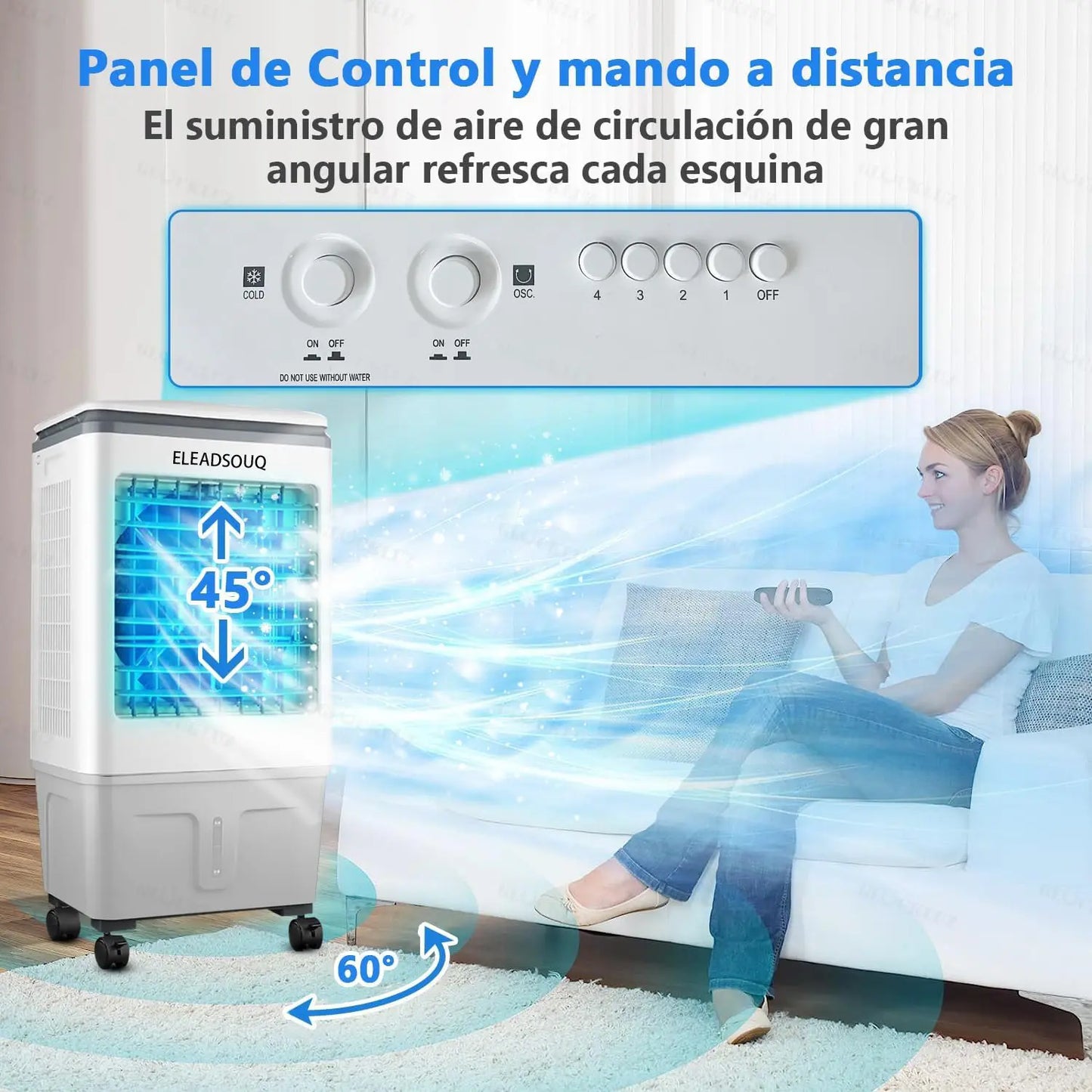 ELEADSOUQ Ventilador de refrigeración por aire