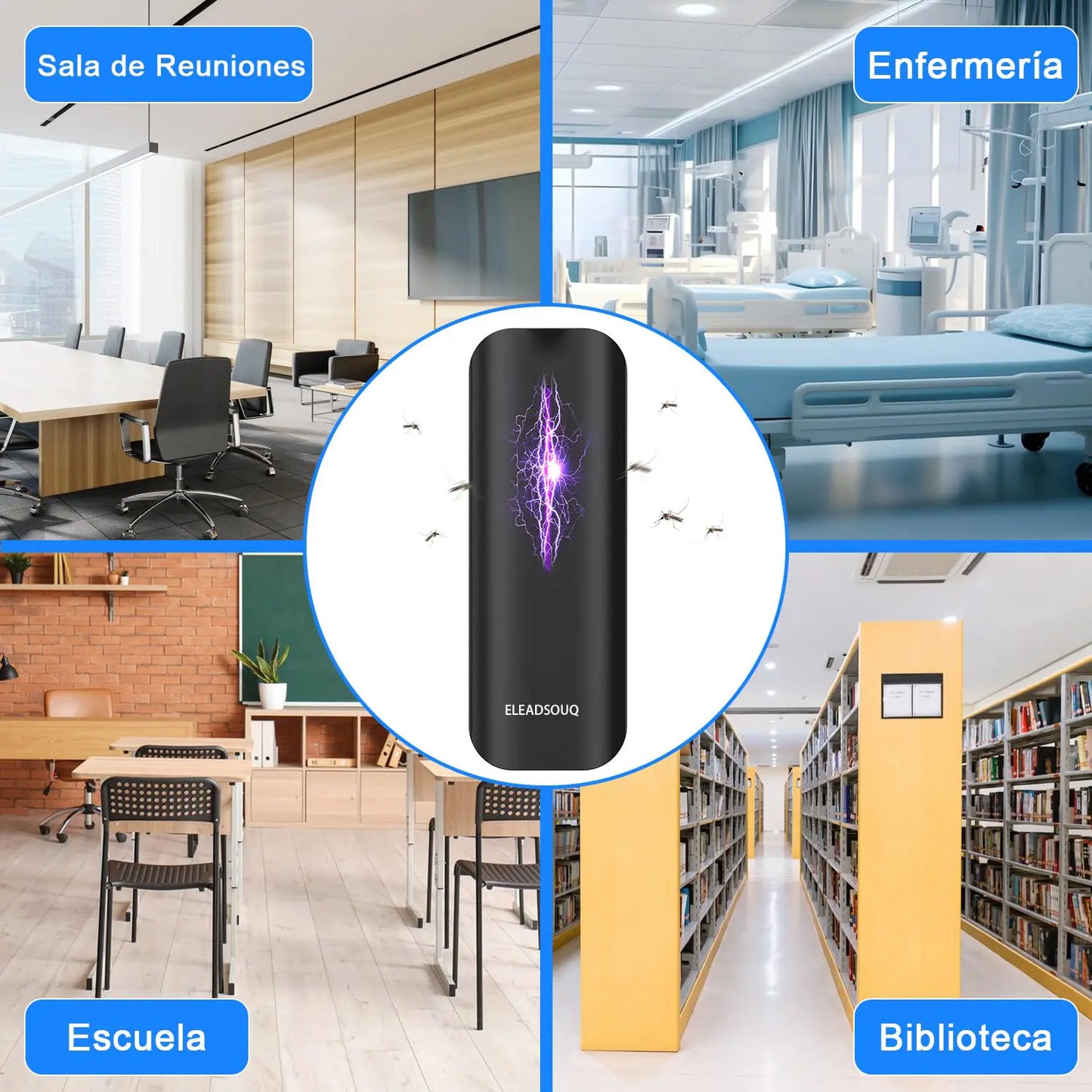 ELEDASOUQ Insecticida eléctrico de 9 W