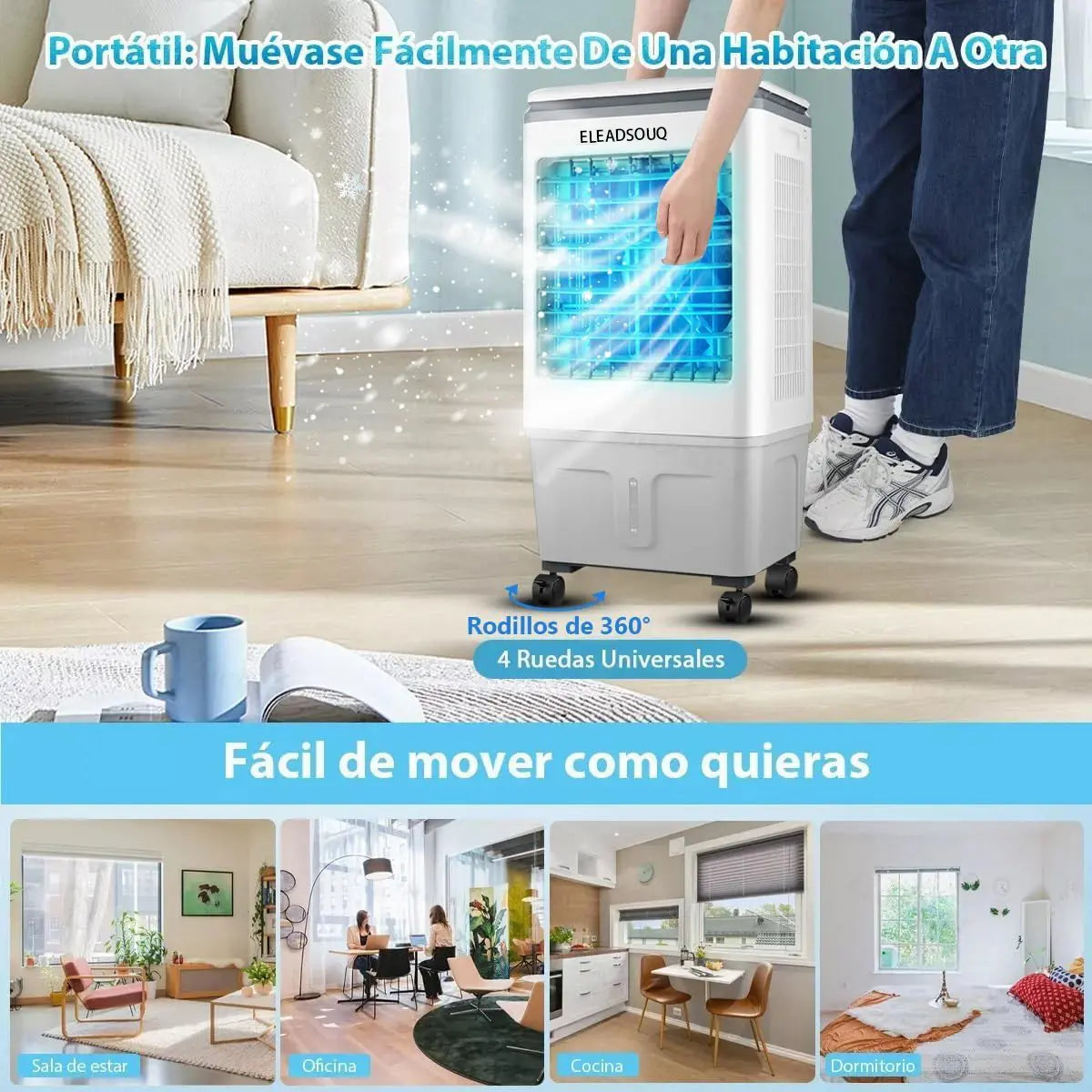 ELEADSOUQ Ventilador de refrigeración por aire