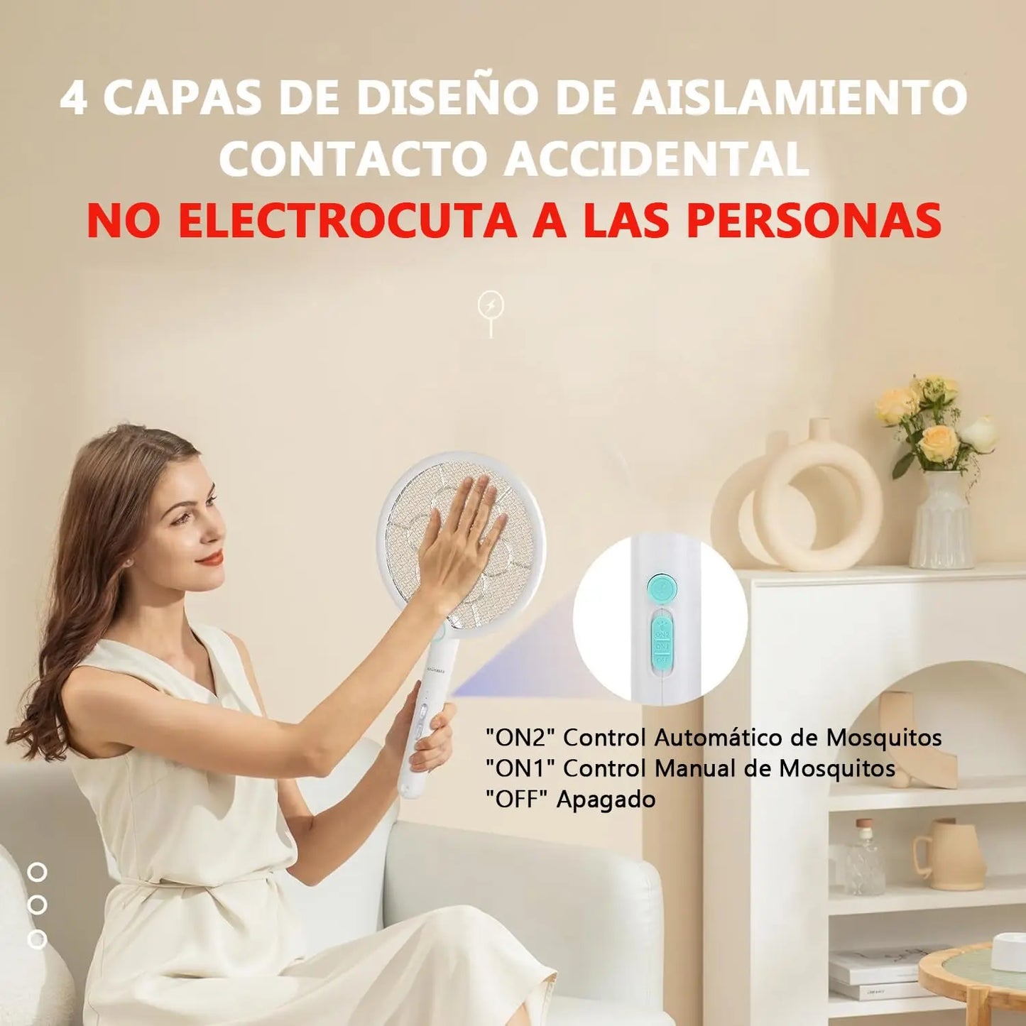 ELEADSOUQ 2.1 Ahuyentadores de mosquitos eléctricos plegables
