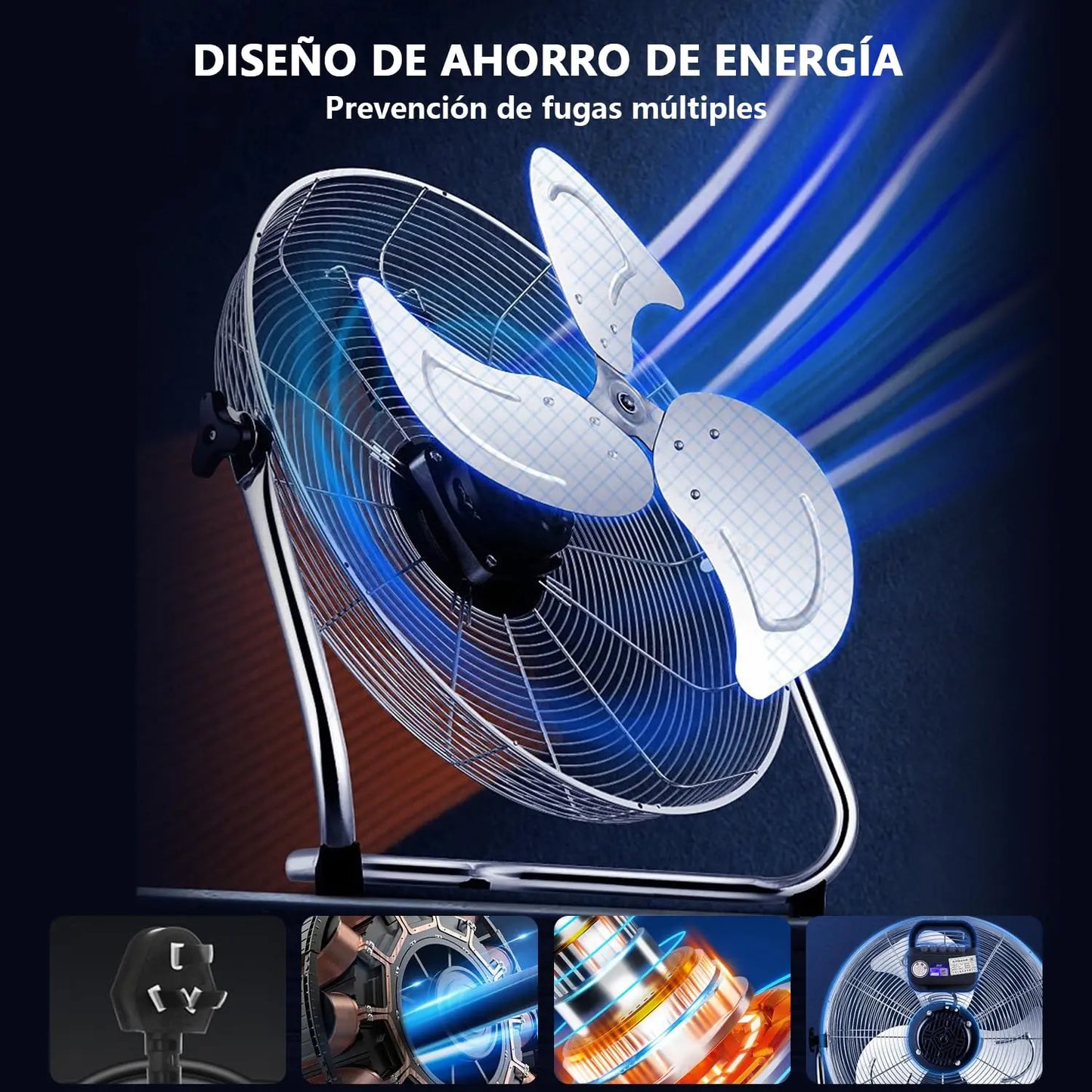 ELEADSOUQ Ventiladores industriales de metal de alta resistencia