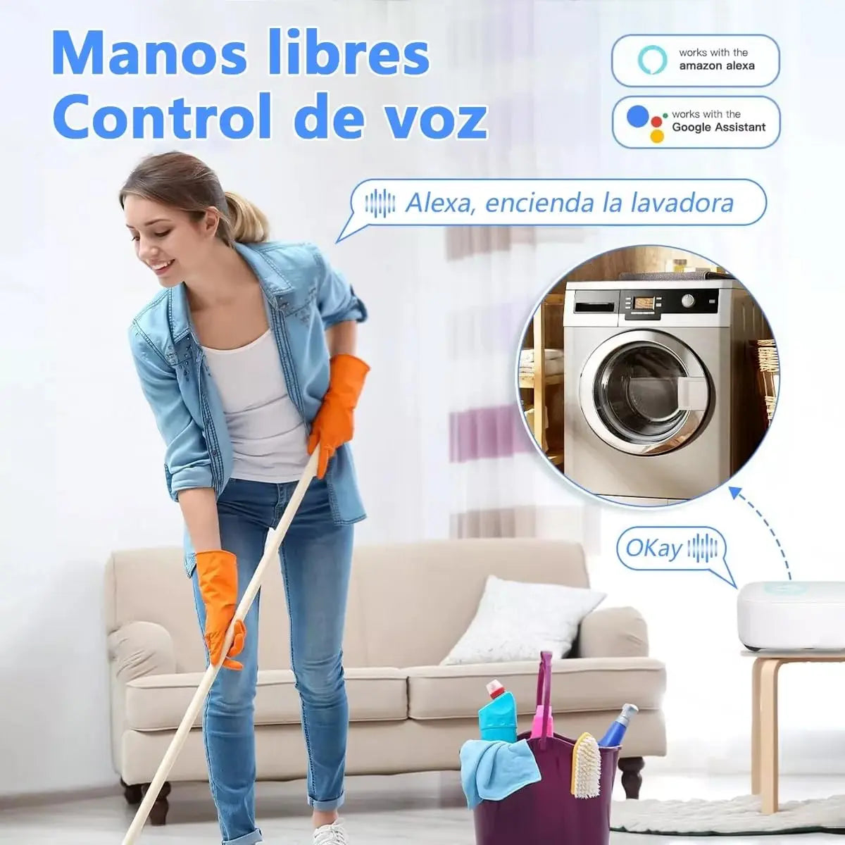 Minienchufe inteligente con Bluetooth multifunción para el hogar ELEADSOUQ