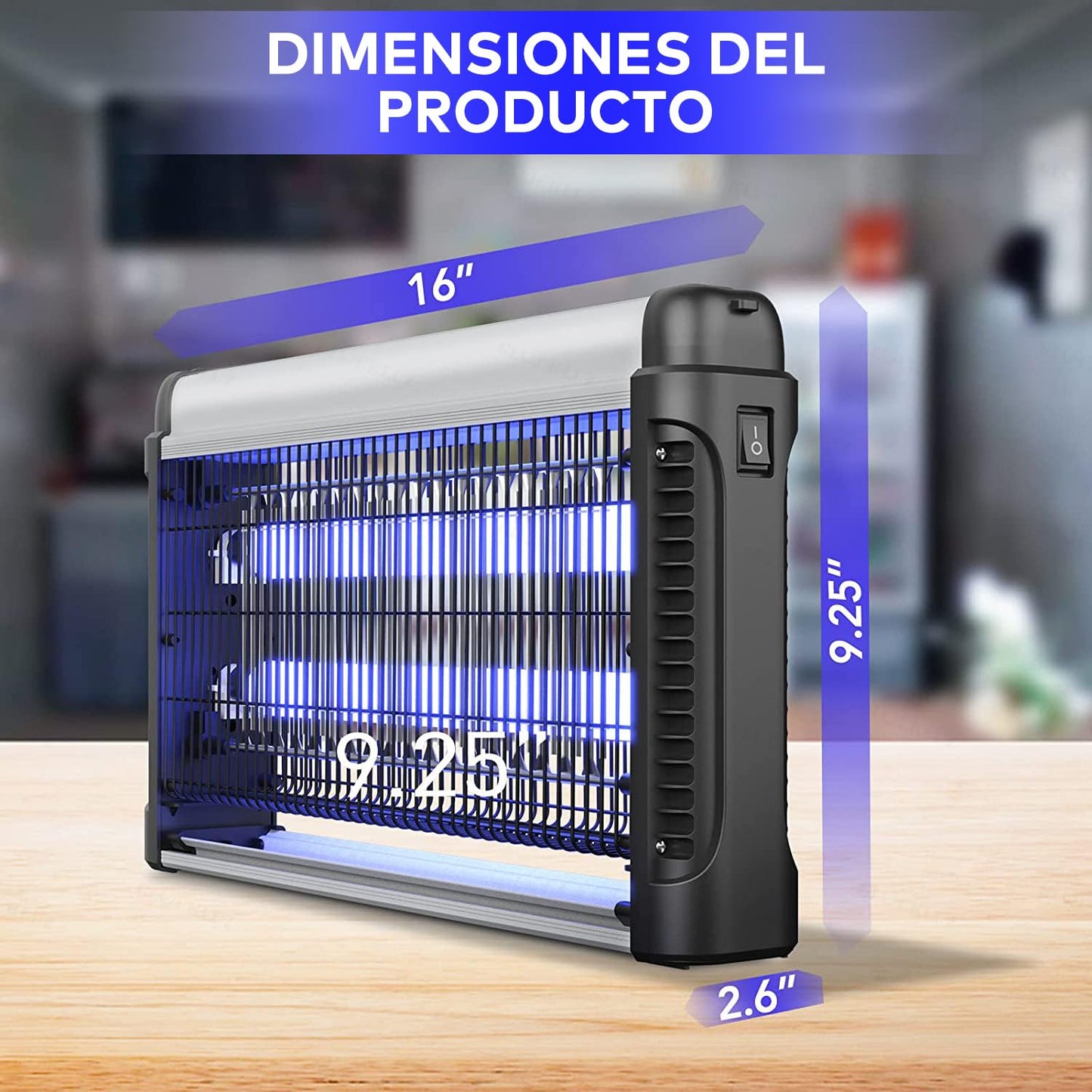ELEADSOUQ Lámpara eléctrica industrial antimosquitos de alta eficiencia y 20 W