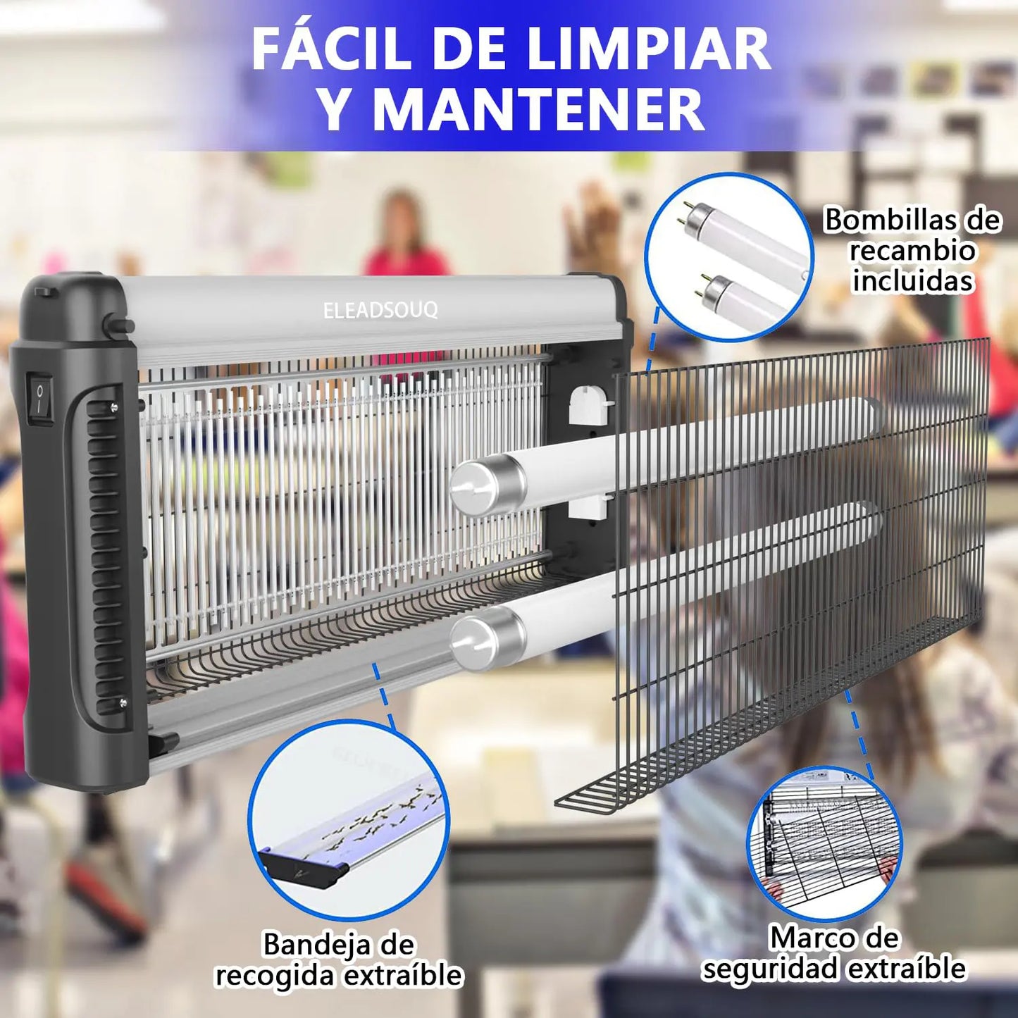 ELEADSOUQ Matamosquitos potente de 30W