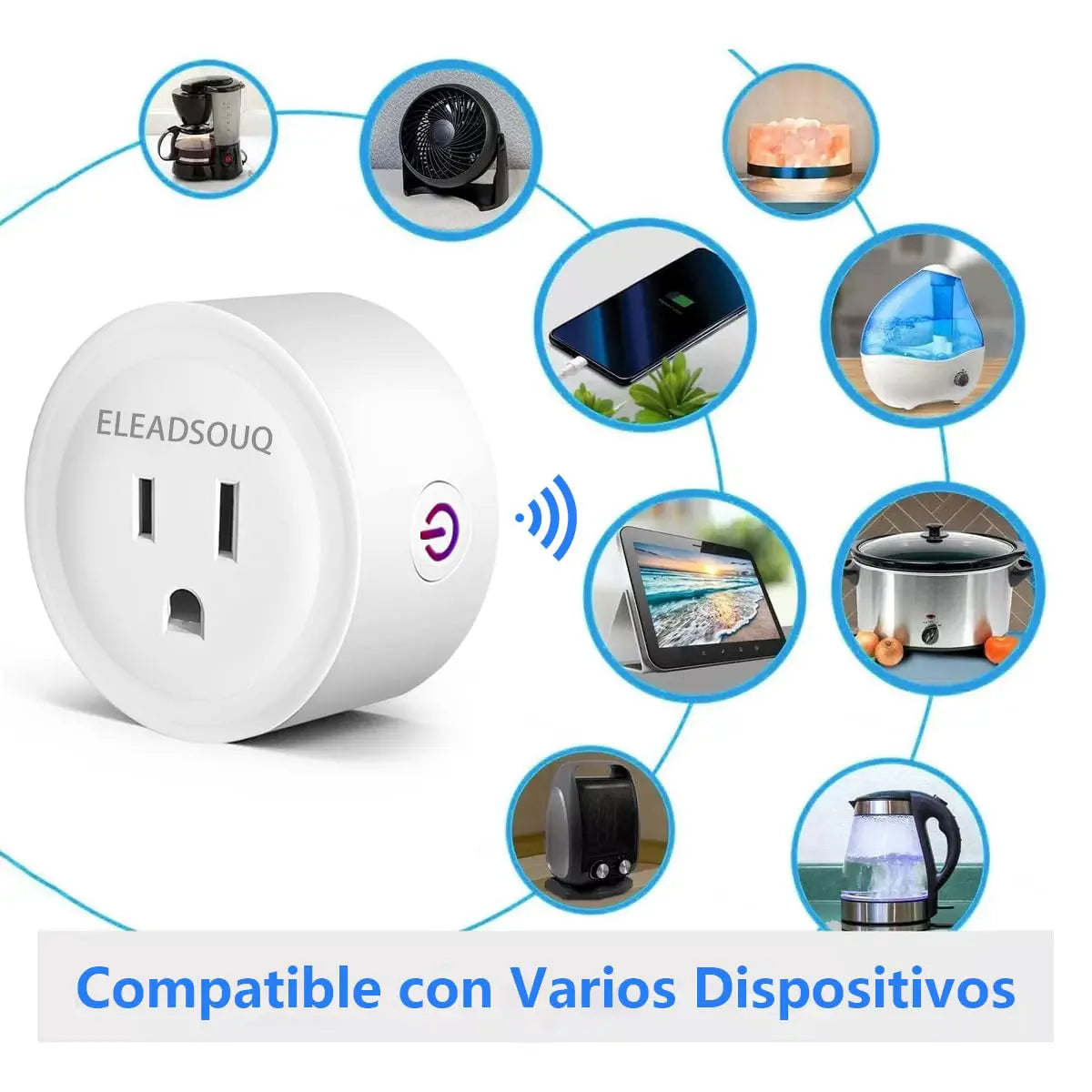 Minienchufe inteligente con Bluetooth multifunción para el hogar ELEADSOUQ