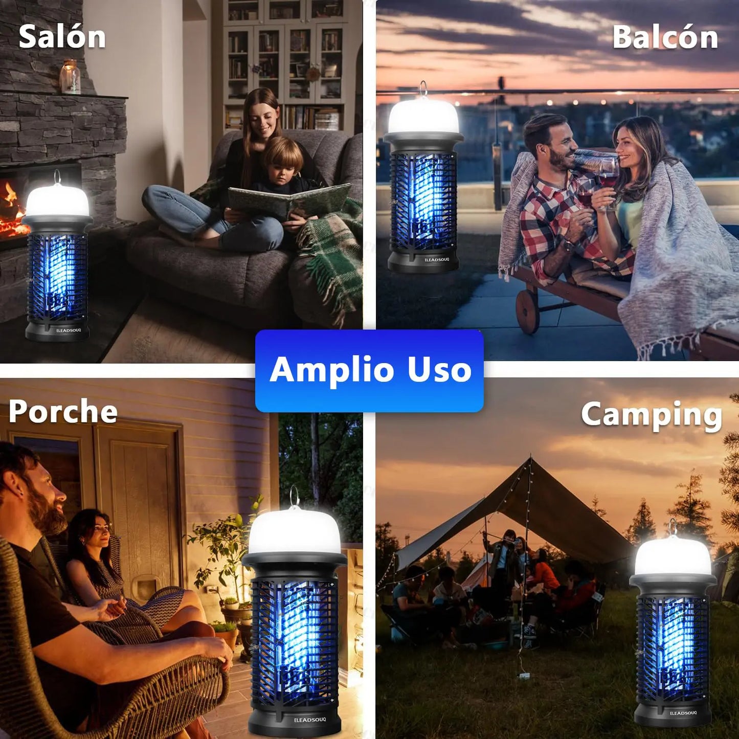 ELEADSOUQ Lámpara LED eléctrica antimosquitos de 20 W