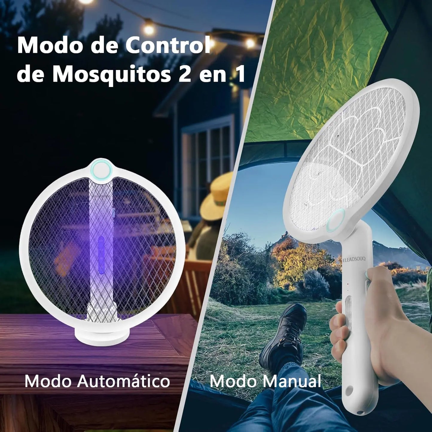 ELEADSOUQ 2.1 Ahuyentadores de mosquitos eléctricos plegables