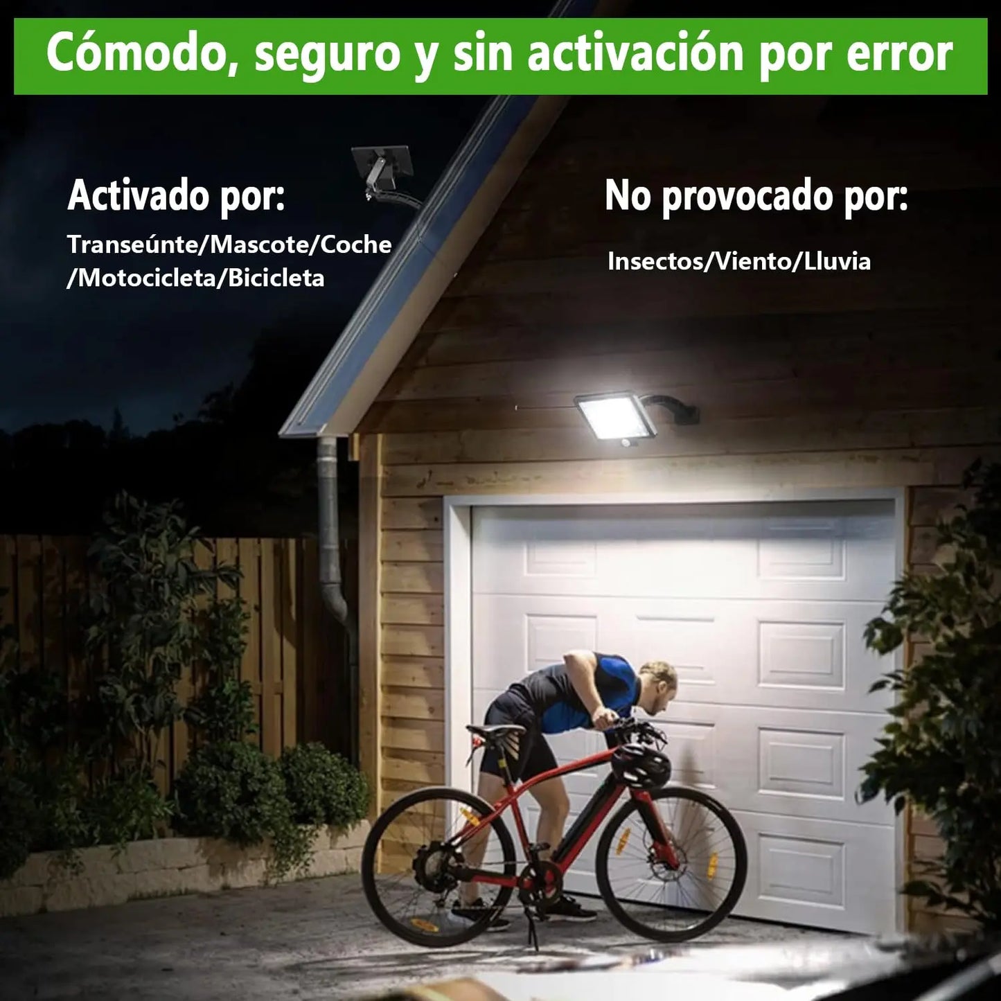 ELEADSOUQ Potente luz solar para exteriores de 5500 mAh