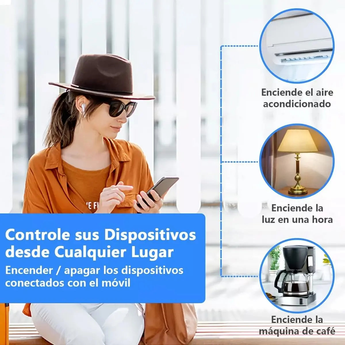 Minienchufe inteligente con Bluetooth multifunción para el hogar ELEADSOUQ
