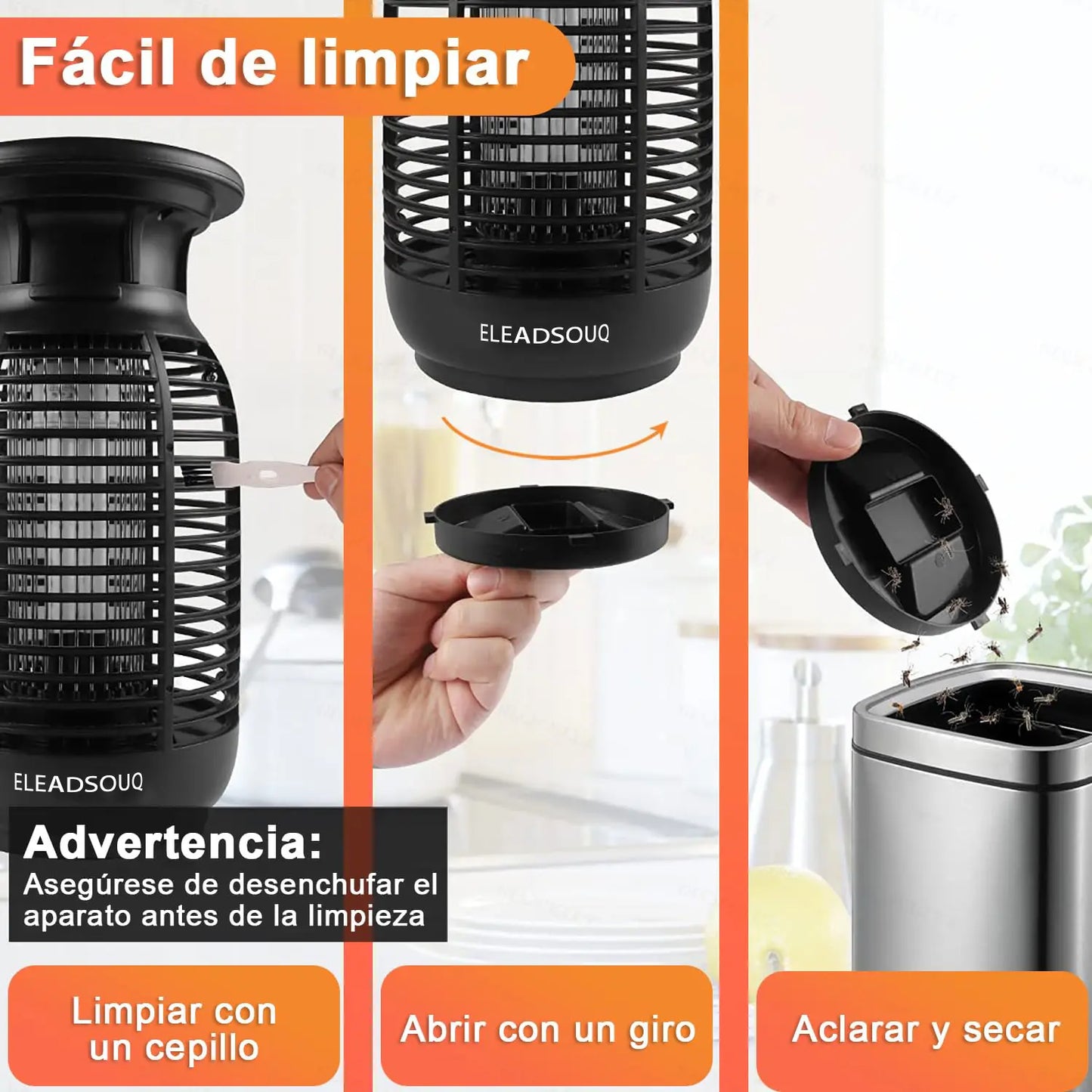 ELEADSOUQ 18W Lámparas eléctricas antimosquitos