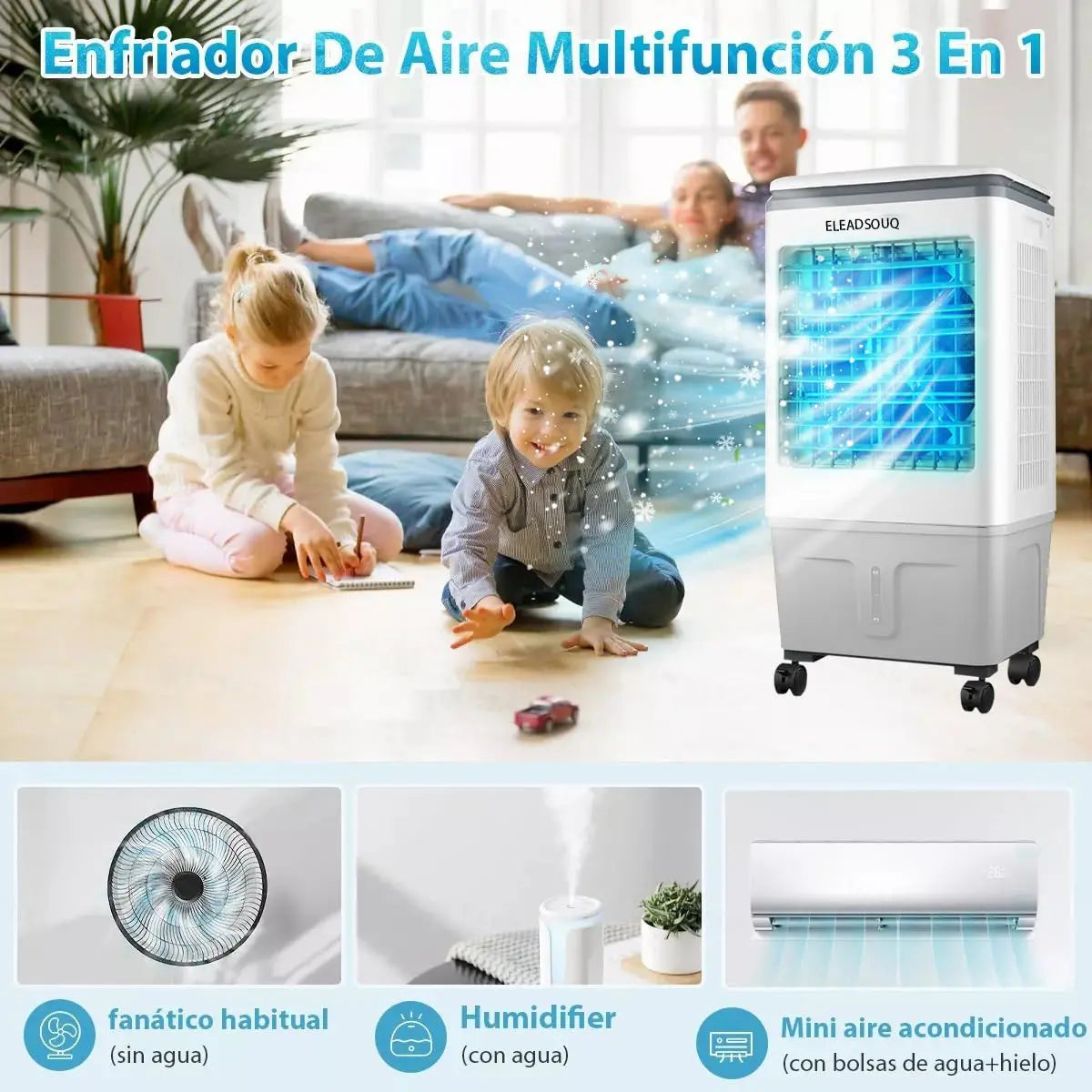 ELEADSOUQ Ventilador de refrigeración por aire