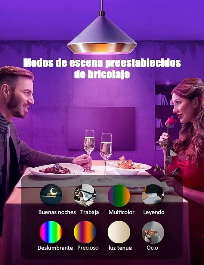 ELEADSOUQ Smart Bulbs Wifi Alexa Rgbcw Colors App Control