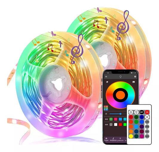 ELEADSOUQ Tira De Luces Led App Control Bluetooth Rgb Color Luz 30m