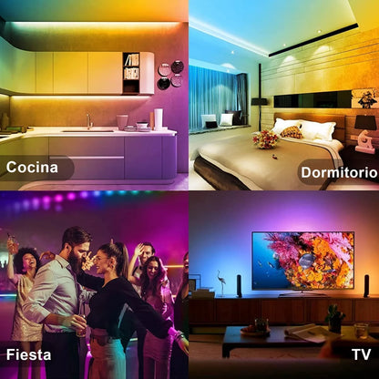 ELEADSOUQ Tira De Luces Led App Control Bluetooth Rgb Color Luz 30m