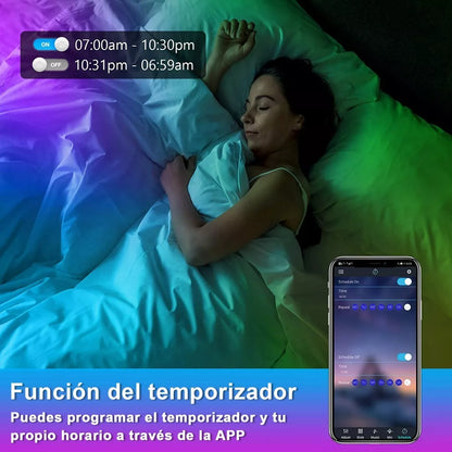 ELEADSOUQ Tira De Luces Led App Control Bluetooth Rgb Color Luz 30m