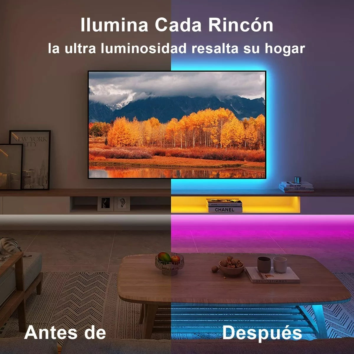 ELEADSOUQ Tira De Luces Led App Control Bluetooth Rgb Color Luz 30m