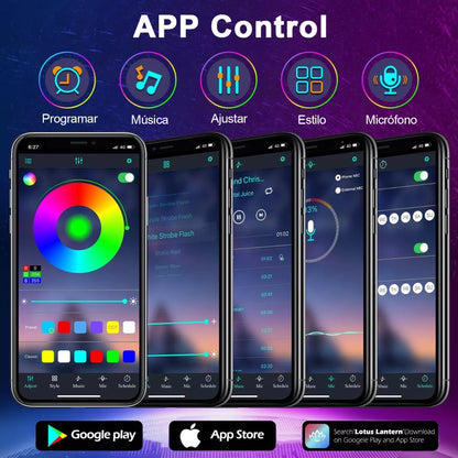 ELEADSOUQ Tiras De Led Rgb Color Luces Bluetooth App Control 30m